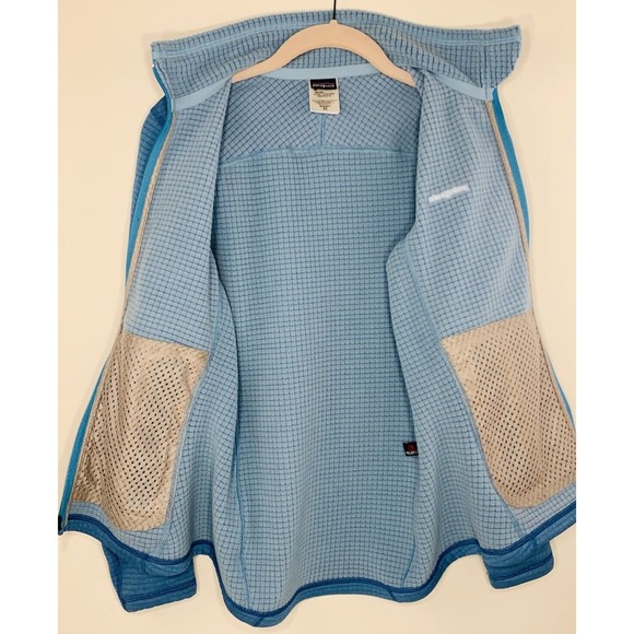 Patagonia R1 Regulator Jacket Women XS Light Blue Full Zip Polartec Waffle EUC - Picture 3 of 13